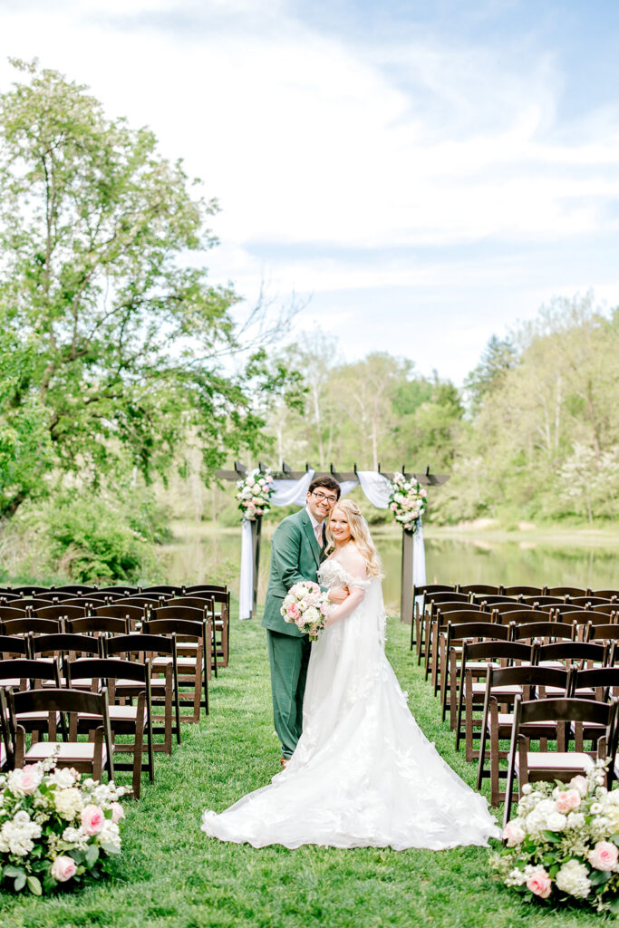 Wedding ceremony at The Conservatory at Evergreen in Indiana